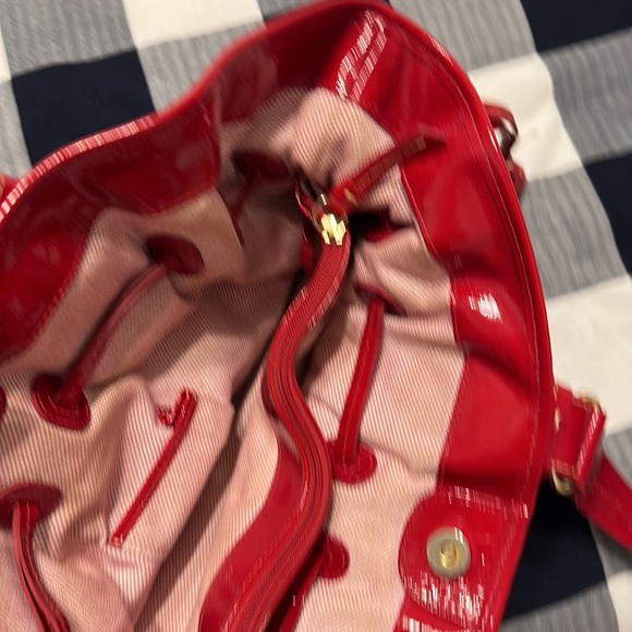 Dooney and Bourke Red Patent Leather Purse - Picture 14 of 16